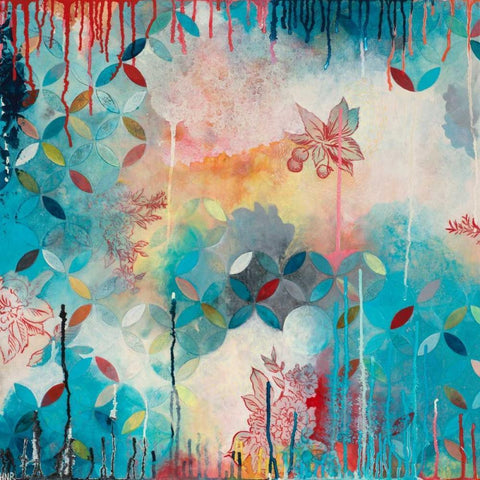 Tranquil Eden 3 White Modern Wood Framed Art Print with Double Matting by Robinson, Heather Noel