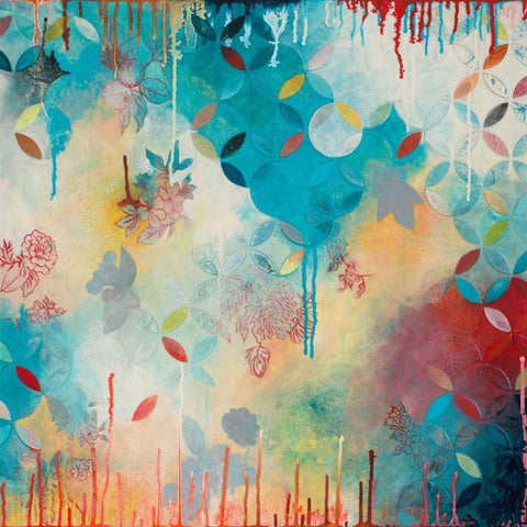 Tranquil Eden 4 White Modern Wood Framed Art Print with Double Matting by Robinson, Heather Noel