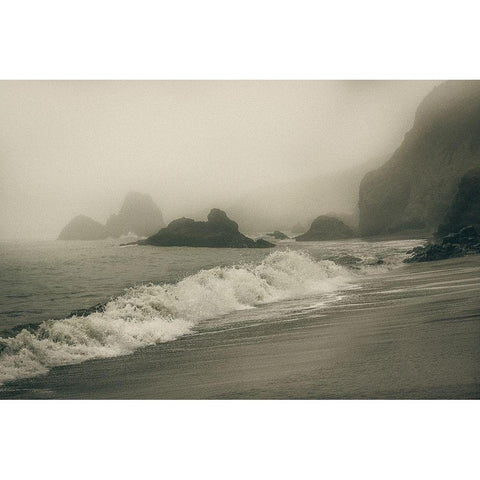 Tides of Time Turn Black Modern Wood Framed Art Print with Double Matting by Rogers, Eunika