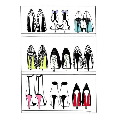 Closet Perfection Black Modern Wood Framed Art Print with Double Matting by Rideout, Schuyler