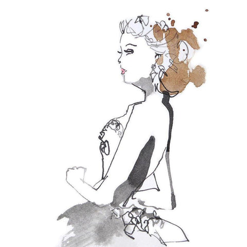 Dancing Queen Black Modern Wood Framed Art Print by Rideout, Schuyler