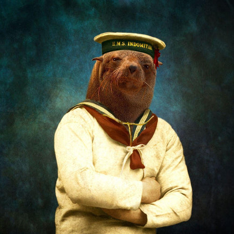 The Bad Boy Gold Ornate Wood Framed Art Print with Double Matting by Roch, Martine