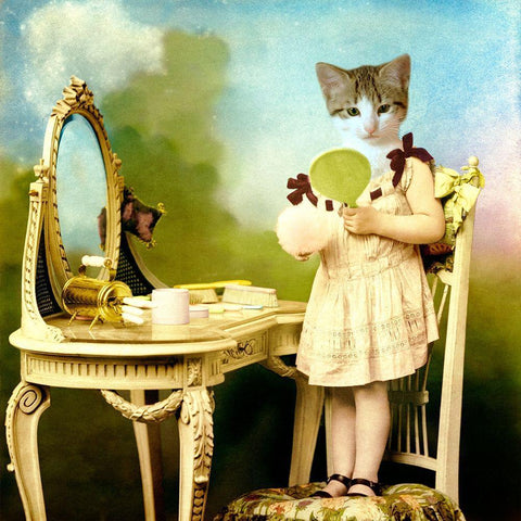 The Impersonator Black Ornate Wood Framed Art Print with Double Matting by Roch, Martine