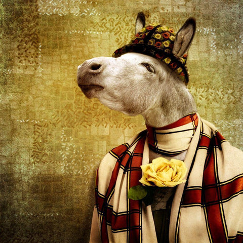 The Fashion Victim Black Modern Wood Framed Art Print by Roch, Martine