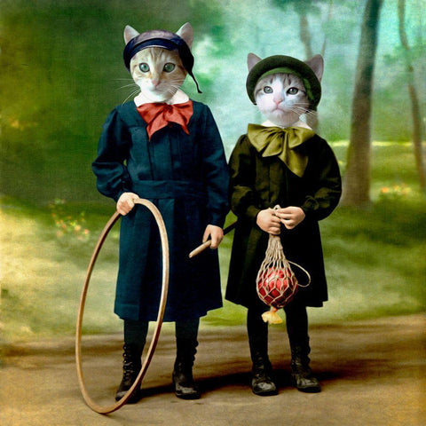 The Good Kids White Modern Wood Framed Art Print with Double Matting by Roch, Martine