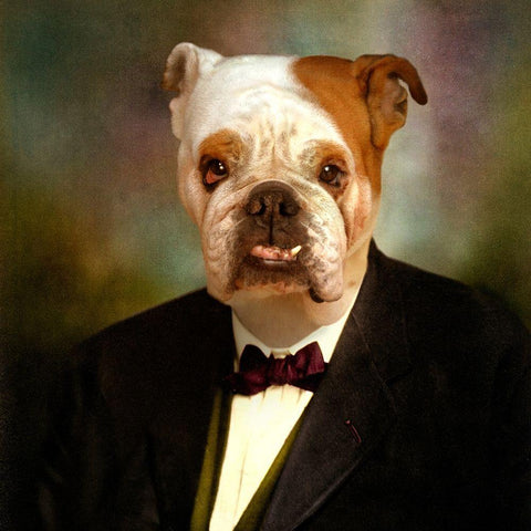 The Sweet Grandpa Black Ornate Wood Framed Art Print with Double Matting by Roch, Martine