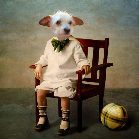 Henri Black Modern Wood Framed Art Print by Roch, Martine