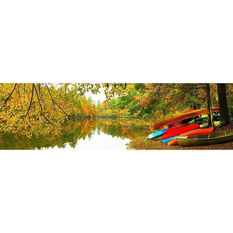 Autumn Fleet White Modern Wood Framed Art Print by Reed, Jack