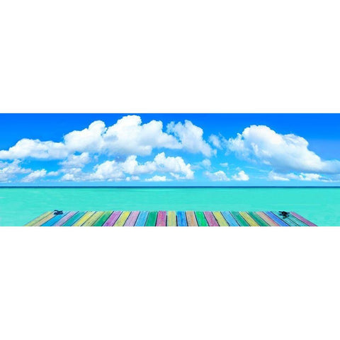 Rainbow Deck Black Modern Wood Framed Art Print by Reed, Jack