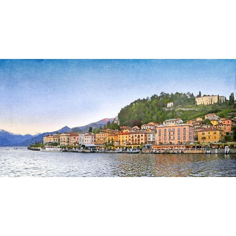 Bellagio at Twilight Gold Ornate Wood Framed Art Print with Double Matting by Ryan, Brooke T.