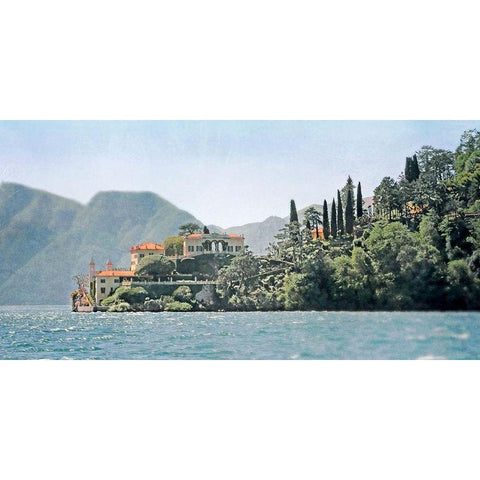 Villa del Balbianello Black Modern Wood Framed Art Print by Ryan, Brooke T.