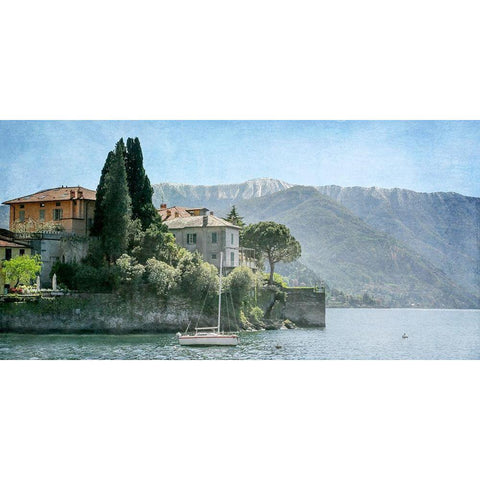 Varenna Vista White Modern Wood Framed Art Print by Ryan, Brooke T.