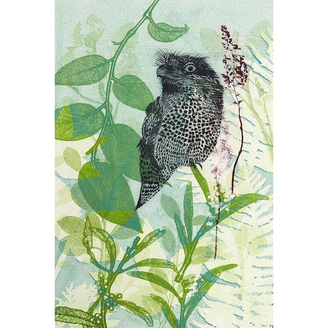 Hidden In My Garden White Modern Wood Framed Art Print by Rice, Trudy