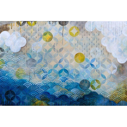 Float Black Modern Wood Framed Art Print with Double Matting by Robinson, Heather Noel