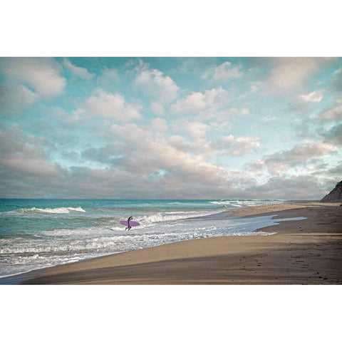 Surfer White Modern Wood Framed Art Print by Ryan, Brooke T.