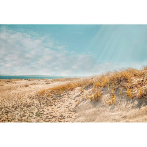 Chatham Lighthouse Beach Black Modern Wood Framed Art Print by Ryan, Brooke T.
