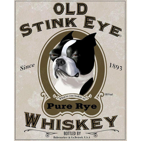 Old Stink Eye White Modern Wood Framed Art Print by Rubenacker, Brian