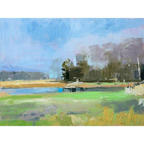 Odiorne Point Tree Line II Gold Ornate Wood Framed Art Print with Double Matting by Robbins, Kathleen