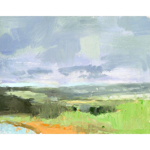 Ogunquit Looking Towards The Dunes Black Modern Wood Framed Art Print with Double Matting by Robbins, Kathleen