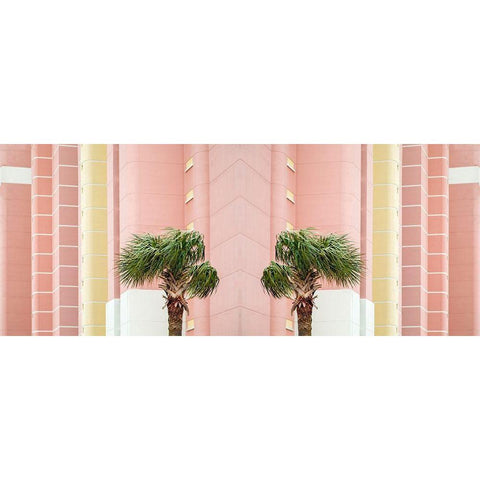 Two Palms White Modern Wood Framed Art Print by Ryan, Brooke T.