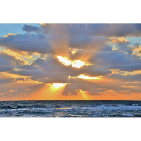 Sunrise Drama Gold Ornate Wood Framed Art Print with Double Matting by Reed, Jack