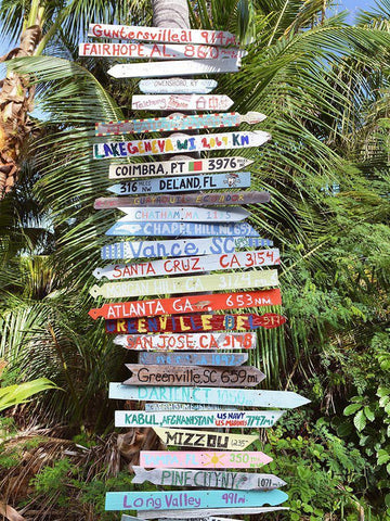 Signs White Modern Wood Framed Art Print with Double Matting by Reed, Jack