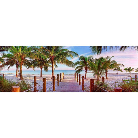 Swathers Beach Gold Ornate Wood Framed Art Print with Double Matting by Reed, Jack