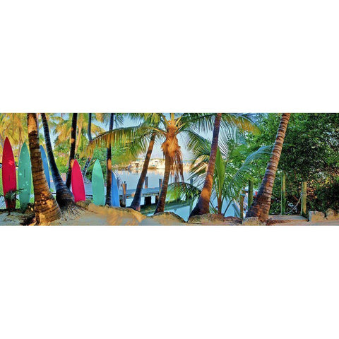 Island Style White Modern Wood Framed Art Print by Reed, Jack