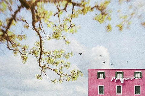 Spring In Italy White Modern Wood Framed Art Print with Double Matting by Ryan, Brooke T.