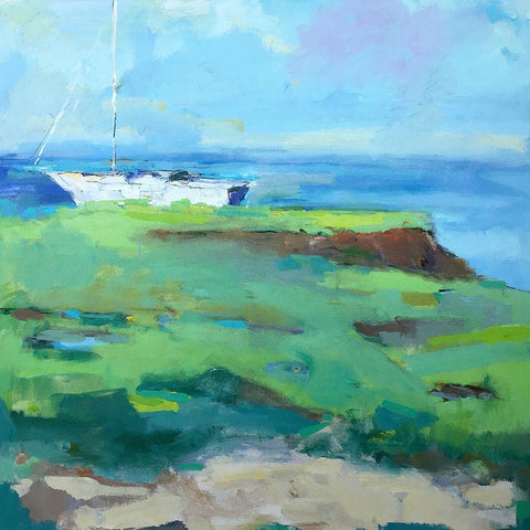 Bluff Black Ornate Wood Framed Art Print with Double Matting by Railsback, Page Pearson