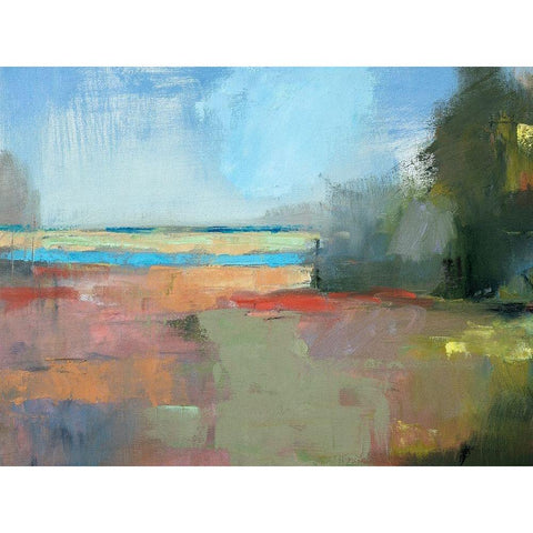 Beach Plum Farm 2 Black Modern Wood Framed Art Print with Double Matting by Robbins, Kathleen