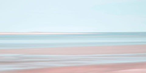 Pastel Abstract Beach 4 Black Ornate Wood Framed Art Print with Double Matting by Ryan, Brooke T.