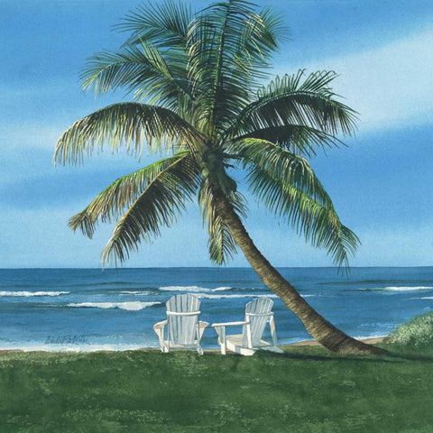 Get Away Black Modern Wood Framed Art Print with Double Matting by Roberts, Linda