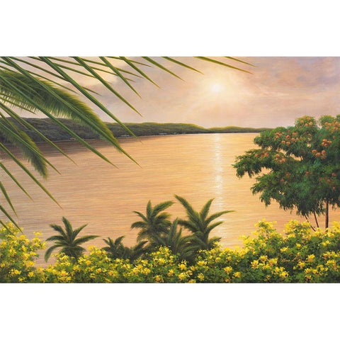 Wonder of the Tropics Gold Ornate Wood Framed Art Print with Double Matting by Romanello, Diane