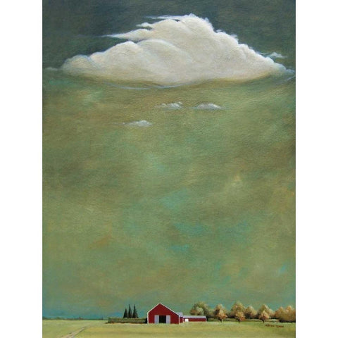 Bridgehampton White Modern Wood Framed Art Print by Romm, Steve