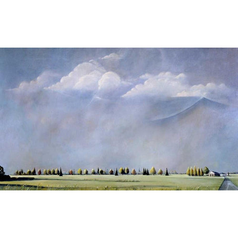 East End White Modern Wood Framed Art Print by Romm, Steve