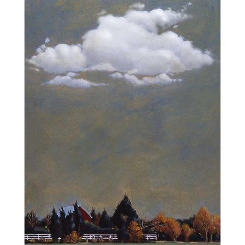Fall North Fork Black Modern Wood Framed Art Print by Romm, Steve