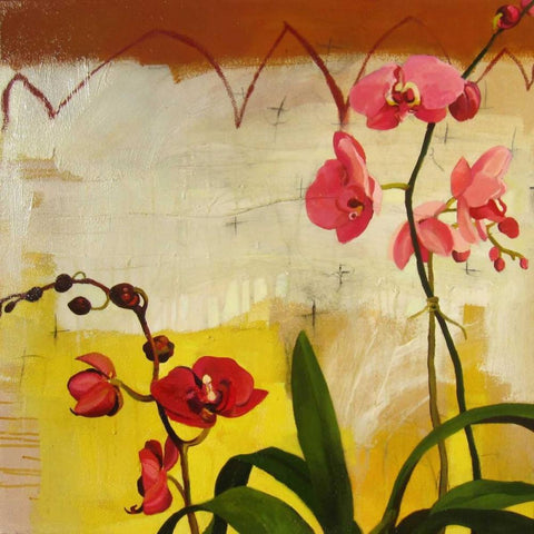 Pantomime Black Modern Wood Framed Art Print with Double Matting by Rasmusson, Jennifer