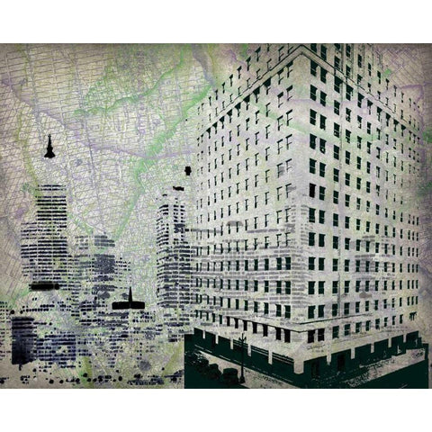 Cityscape II White Modern Wood Framed Art Print by Roberts, Art