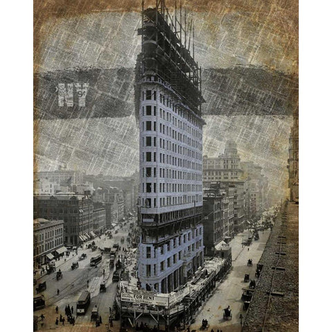 New York I Black Modern Wood Framed Art Print with Double Matting by Roberts, Art