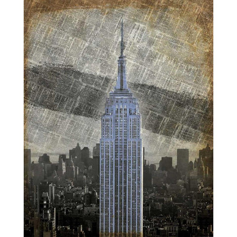 New York II Black Modern Wood Framed Art Print by Roberts, Art