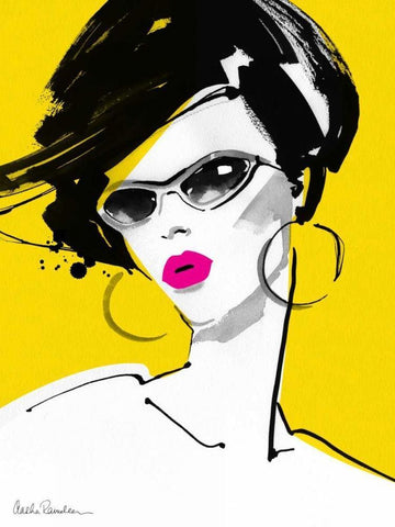 Sunglasses White Modern Wood Framed Art Print with Double Matting by Ramdeen, Aasha