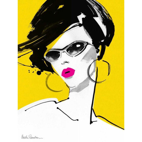 Sunglasses Black Modern Wood Framed Art Print with Double Matting by Ramdeen, Aasha