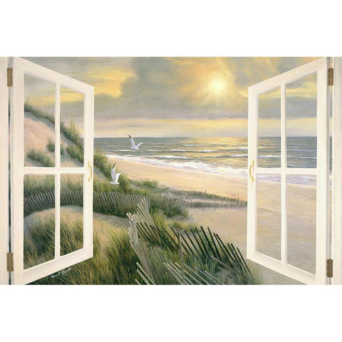 Morning Meditation with Windows Gold Ornate Wood Framed Art Print with Double Matting by Romanello, Diane