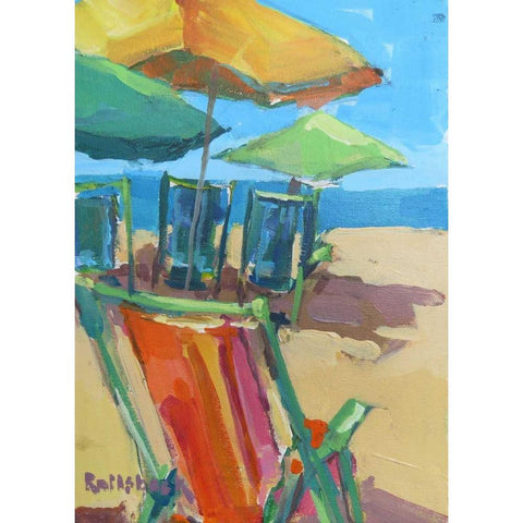 Beach Days White Modern Wood Framed Art Print by Railsback, Page Pearson