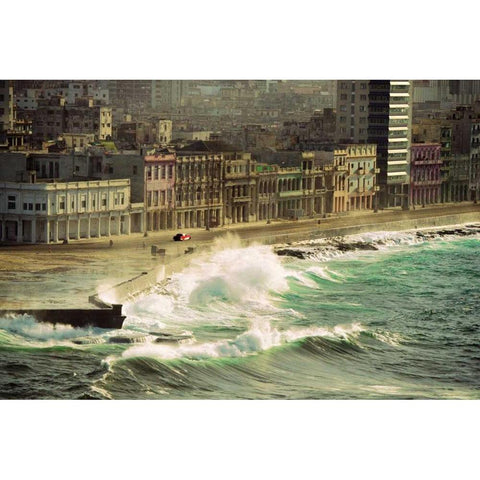 Red Car White Modern Wood Framed Art Print by Resnick, Lorne