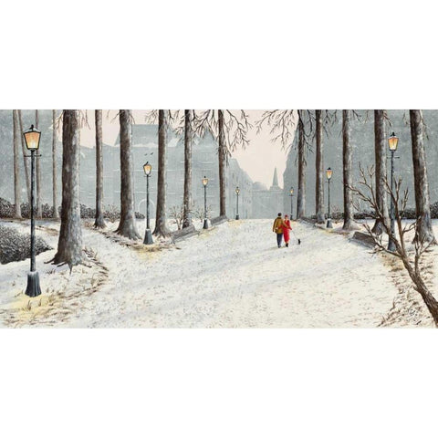 A Love Story Gold Ornate Wood Framed Art Print with Double Matting by Rietveld, Aart