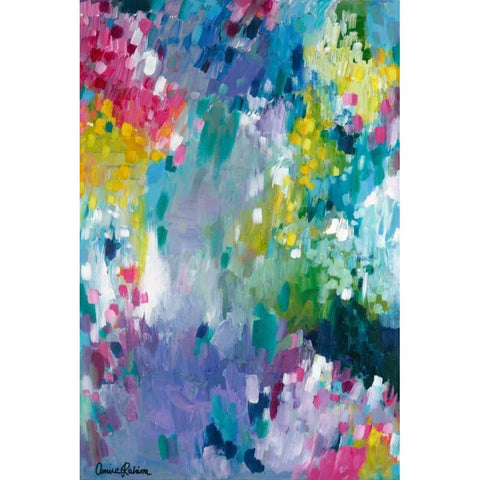 Dancing in the Rain Black Modern Wood Framed Art Print by Rahim, Amira
