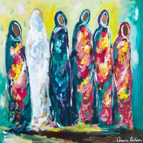 The Wedding White Modern Wood Framed Art Print with Double Matting by Rahim, Amira