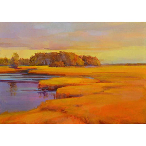 Autumn Marsh Black Modern Wood Framed Art Print by Ready, Holly